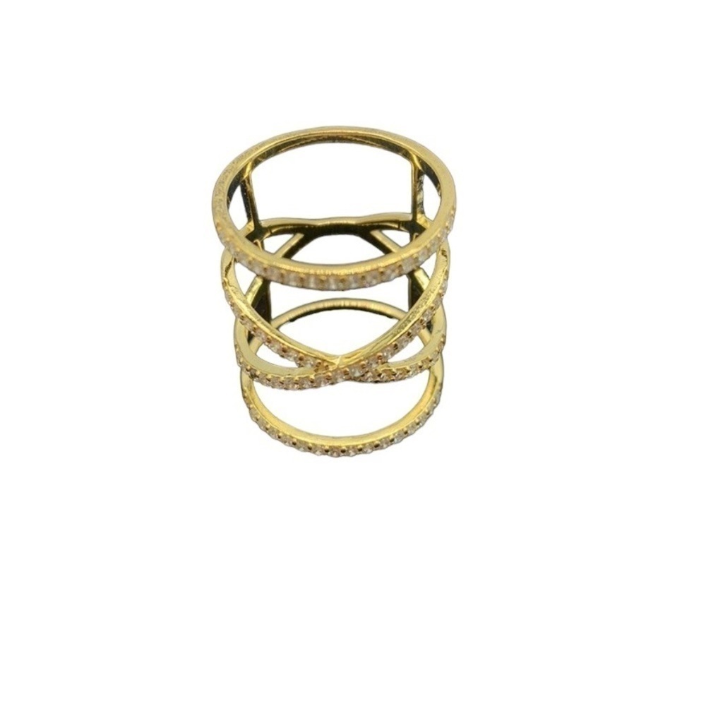 Jenna Hunter Gold Plated & Cubic Zirconia Stones Ring Size 6 New with ta…